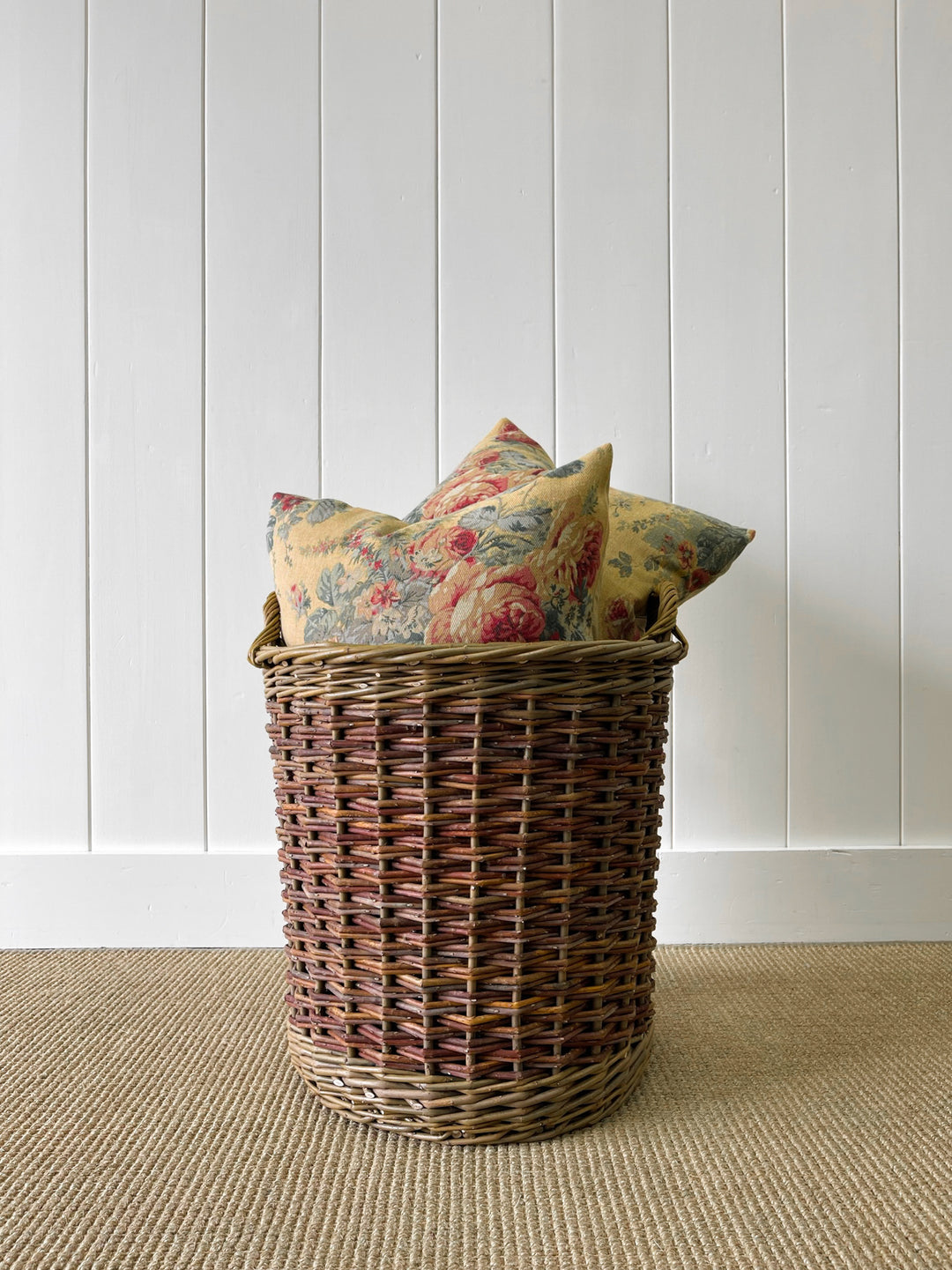 Beautiful Handmade English Log Basket