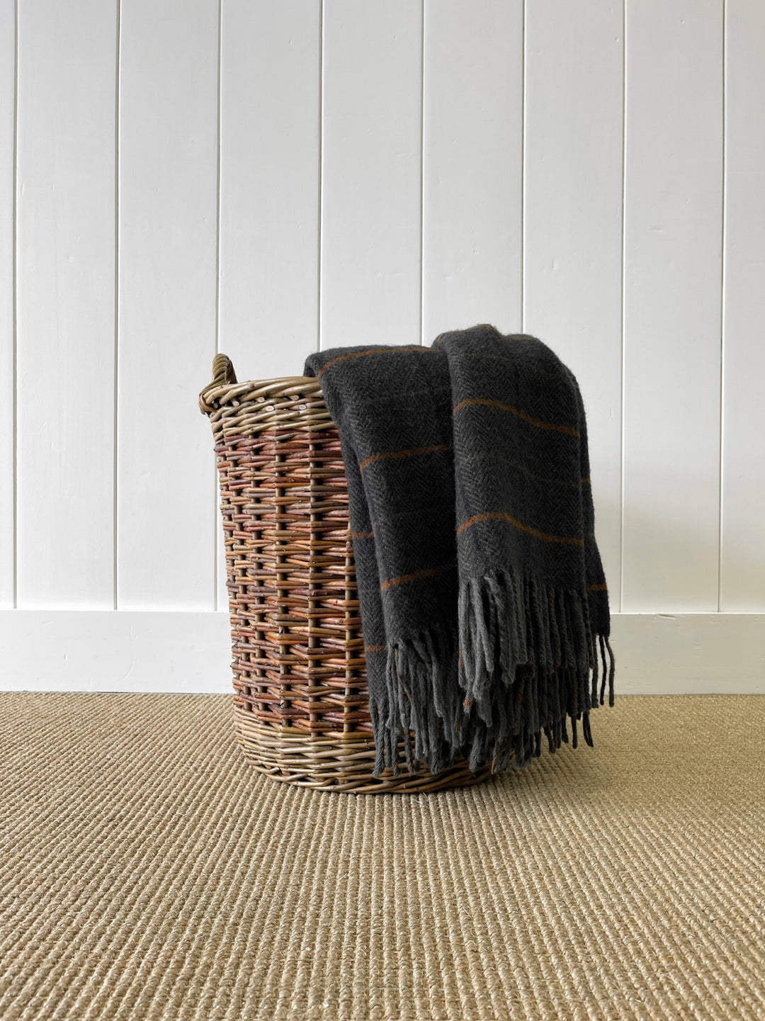 Beautiful Handmade English Log Basket