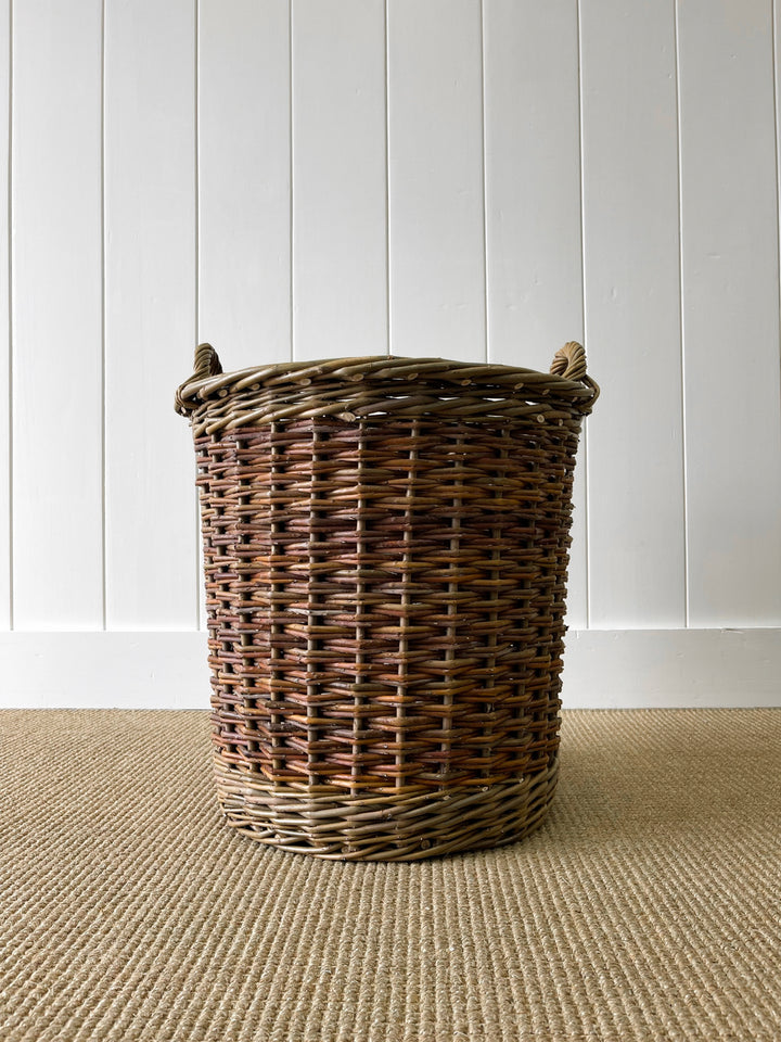 Beautiful Handmade English Log Basket