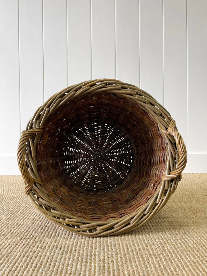 Beautiful Handmade English Log Basket