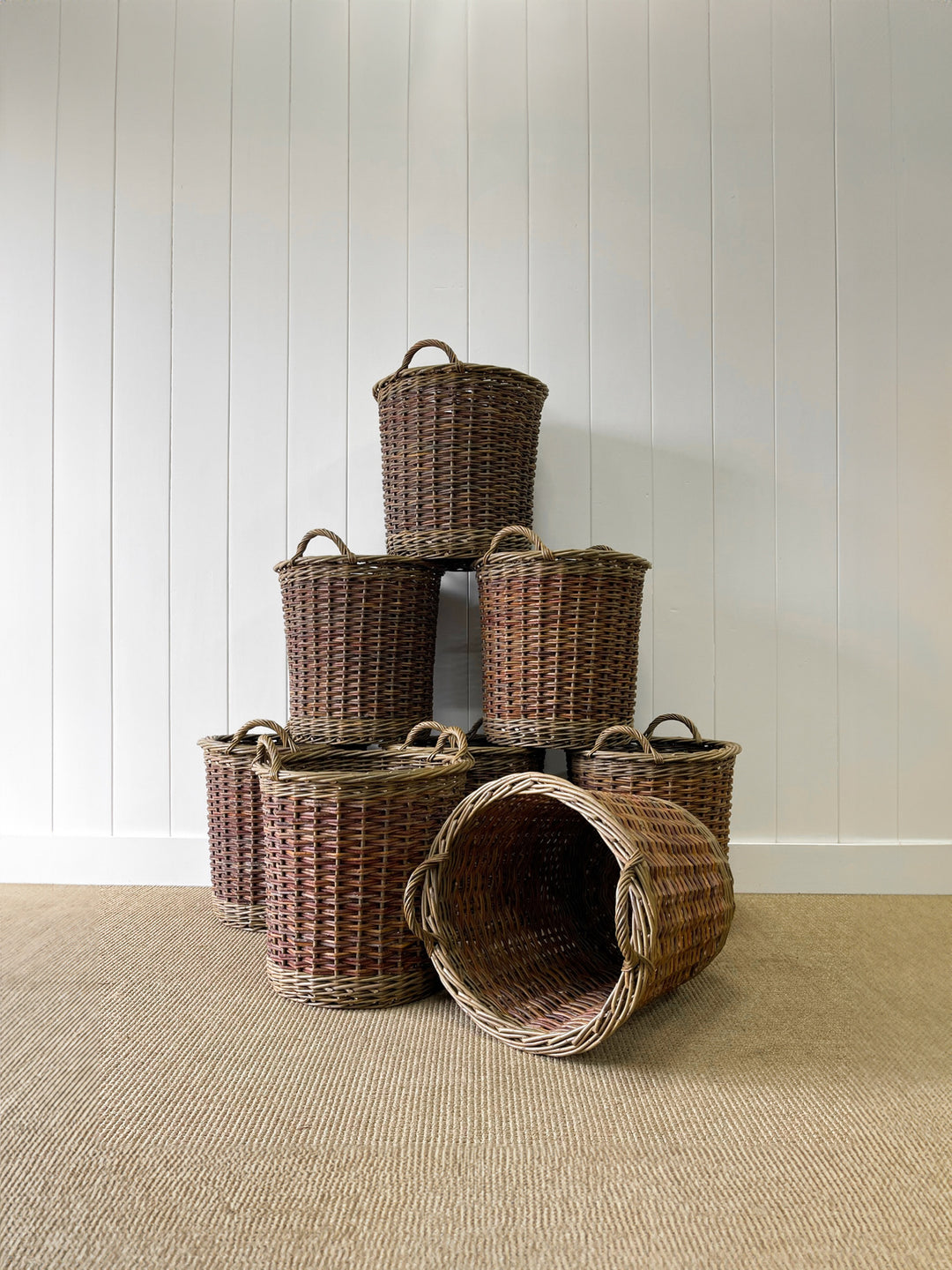 Beautiful Handmade English Log Basket