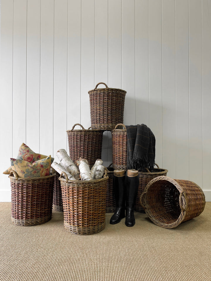 Beautiful Handmade English Log Basket