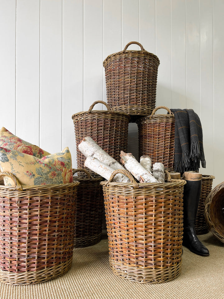 Beautiful Handmade English Log Basket