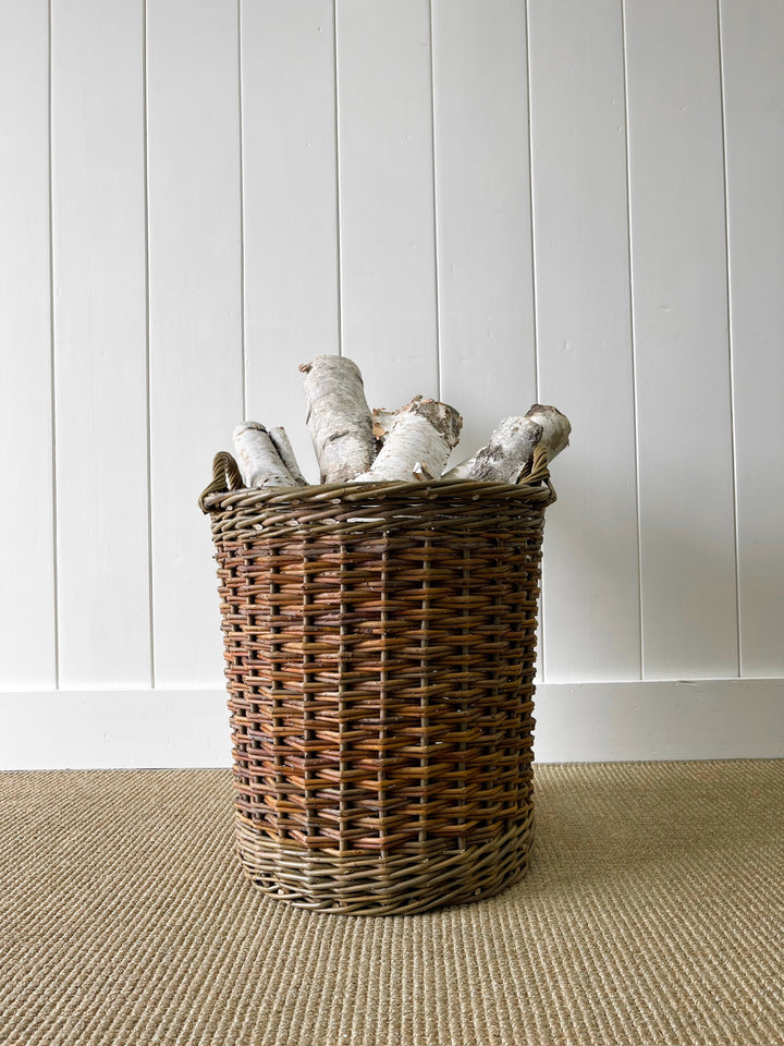 Beautiful Handmade English Log Basket